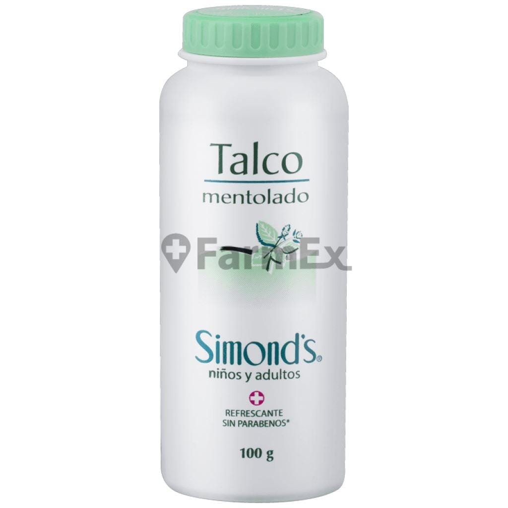 Talco mentolado Simond's x 100 g Farmex-Fonasa-Persistente